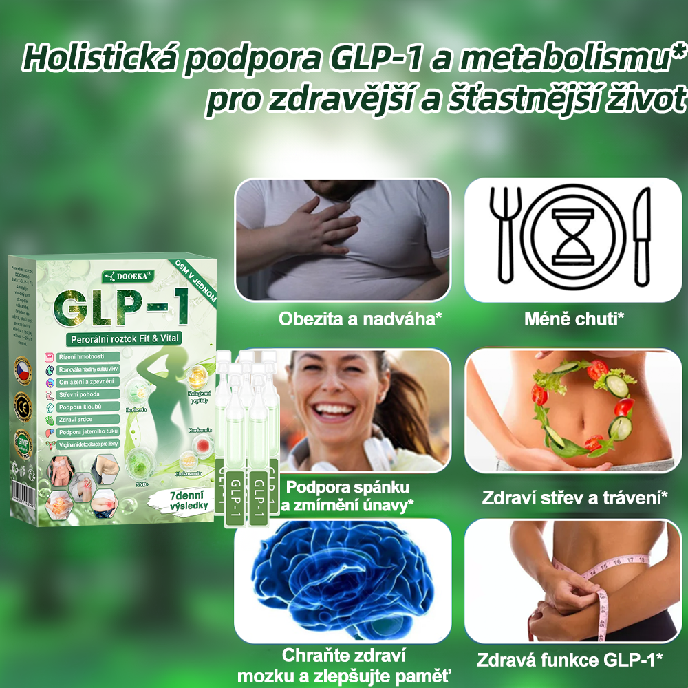 🧑⚕️🧑⚕️DOOEKA® GLP-1 8 v 1 Fit & Vital perorální roztok – jednou denně, viditelné změny za 7 dní / při obezitě, kardiovaskulárním zdraví, cukrovce, spánkové apnoi, zdraví střev, kloubních potížích a mnoha dalších stavech