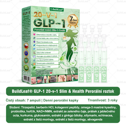🏆Oficiální obchod | BuildLeaf® GLP-1 20-v-1 Slim & Zdraví orální roztok 💧 (1× denně, výsledky za 7 dní). Obsahuje 100 mld. CFU probiotik ✅ Podporuje hubnutí, zdraví srdce, trávení i energii.