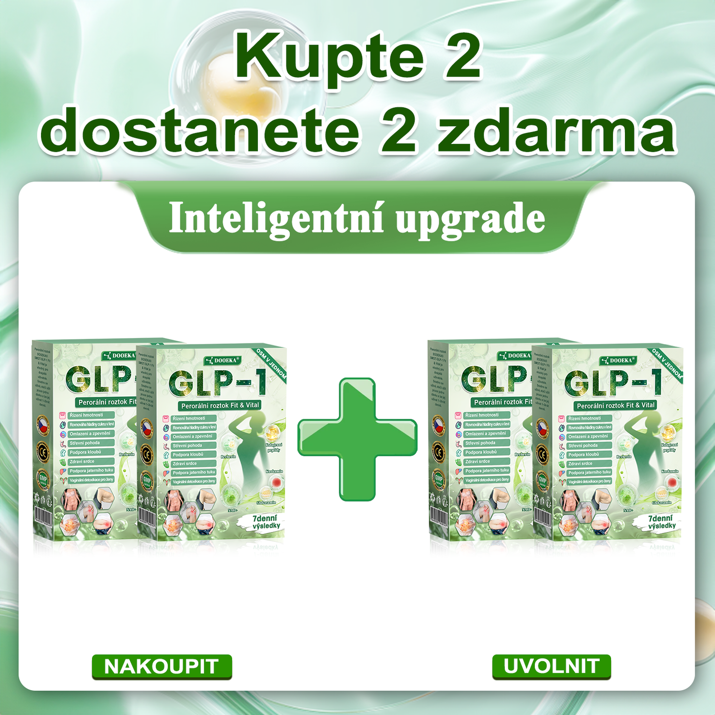 🧑‍⚕️🧑‍⚕️DOOEKA® GLP-1 8 v 1 Fit & Vital perorální roztok – jednou denně, viditelné změny za 7 dní / při obezitě, kardiovaskulárním zdraví, cukrovce, spánkové apnoi, zdraví střev, kloubních potížích a mnoha dalších stavech