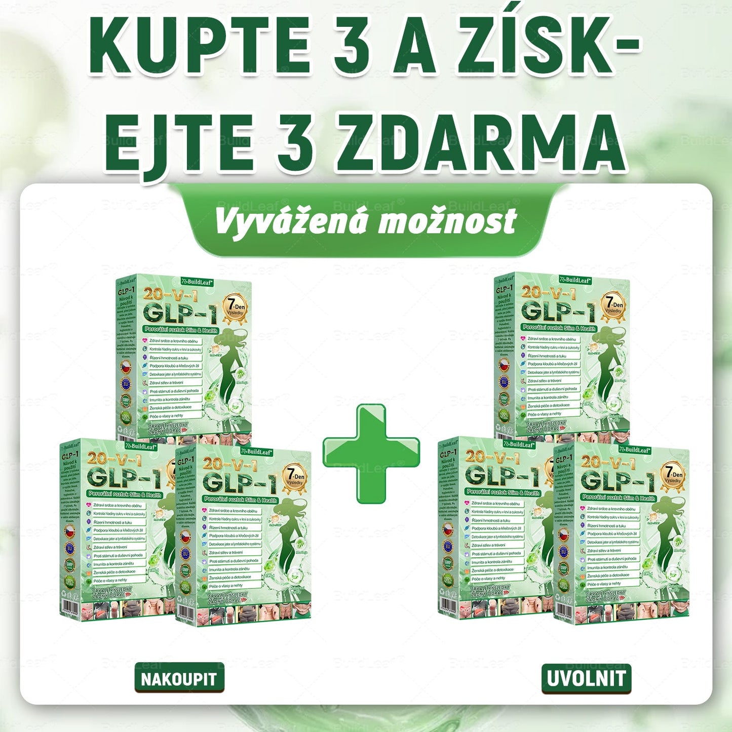 🏆Oficiální obchod | BuildLeaf® GLP-1 20-v-1 Slim & Zdraví orální roztok 💧 (1× denně, výsledky za 7 dní). Obsahuje 100 mld. CFU probiotik ✅ Podporuje hubnutí, zdraví srdce, trávení i energii.