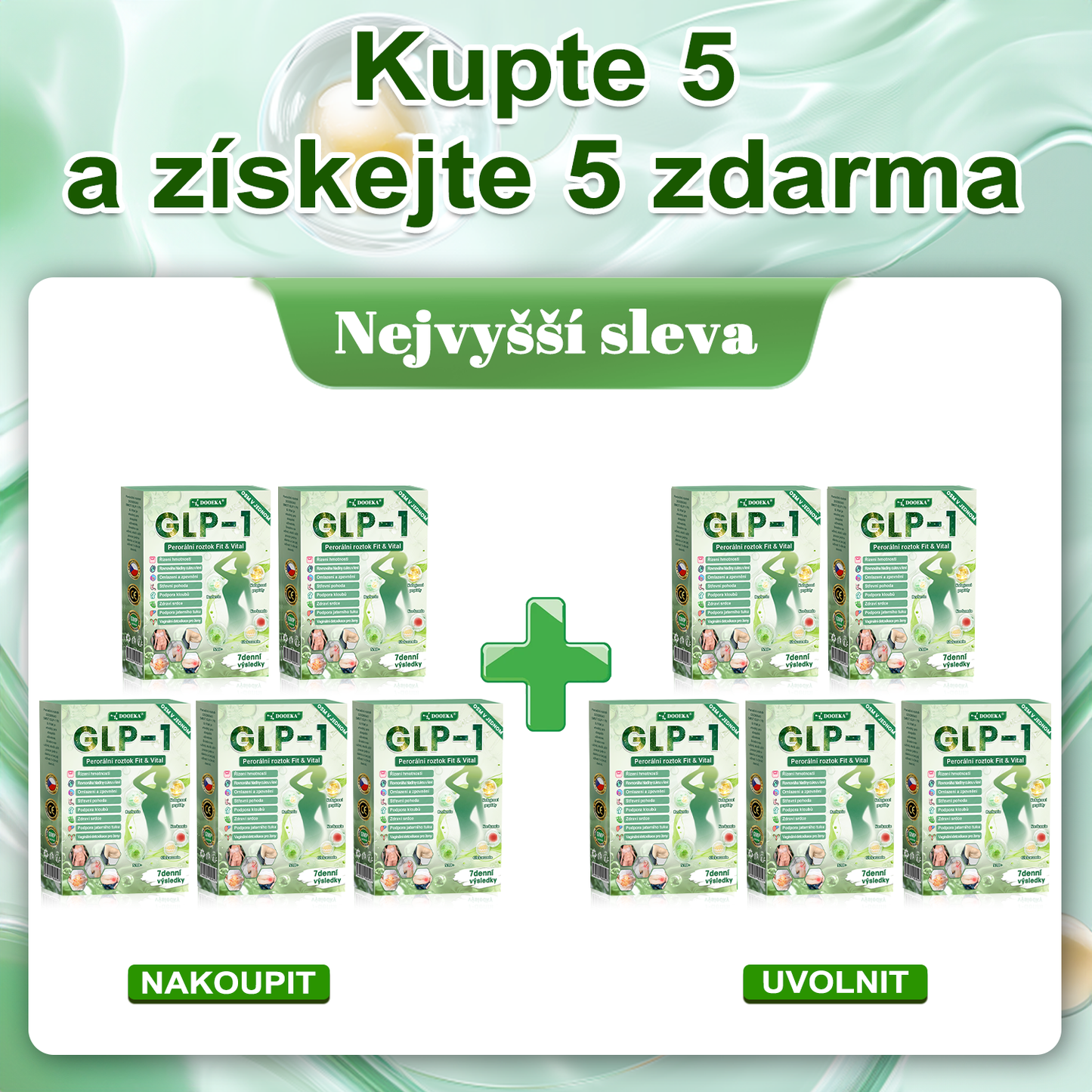 🧑‍⚕️🧑‍⚕️DOOEKA® GLP-1 8 v 1 Fit & Vital perorální roztok – jednou denně, viditelné změny za 7 dní / při obezitě, kardiovaskulárním zdraví, cukrovce, spánkové apnoi, zdraví střev, kloubních potížích a mnoha dalších stavech