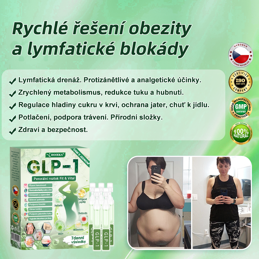 🧑‍⚕️🧑‍⚕️DOOEKA® GLP-1 8 v 1 Fit & Vital perorální roztok – jednou denně, viditelné změny za 7 dní / při obezitě, kardiovaskulárním zdraví, cukrovce, spánkové apnoi, zdraví střev, kloubních potížích a mnoha dalších stavech